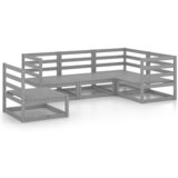 Maison Chic Seti vrtnega pohištva - Vrtna garnitura - Vrtni pohištvo set 5-delna siva trdna borovina, (21820501) | Shoptok.si