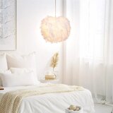 ALLOMN viseča svetilka s pernatim senčnikom | Shoptok.si
