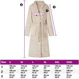  Bade mantil bez kapuljače Bež xxxl Flanel | shoptok.hr