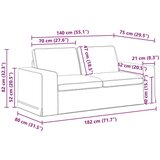 SOFA Tamno siva 182 x 80 x 82 cm Metal | shoptok.hr