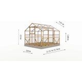  Drveni plastenik CASA L 2.6m x 4m, polykarbonat 4mm | shoptok.hr