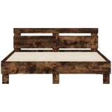  Okvir kreveta s uzglavljem boja hrasta 150 x 200 cm drveni | shoptok.hr