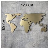 WALLXPERT world map silhouette gold | ePonuda.com