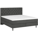 POSTELJA BOXSPRING 180 cm x 200 cm , tekstil antracit