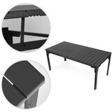 Multi Garden Rastezljivi vrtni stol 180–240 cm za 12 osoba, čelik i HDPE, sivi | shoptok.hr