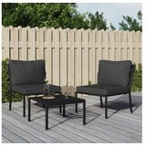  Vrtni stoli s sivimi blazinami 2 kosa 60x74x79 cm jeklo | Shoptok.si