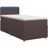 vidaXL Boxspring krevet s madracem Tamno smeđa 90 x 190 cm Tkanina - Tamno smeđa 90 x 190 cm Dizajn linija | shoptok.hr