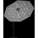  Konzolni vrtni suncobran LED s metalnim stupom 350 cm krem | Shoptok.si