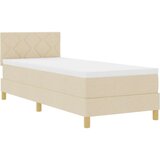vidaXL Krevet s podnicom s madracem krem 80x200 cm tkanina | shoptok.hr