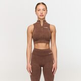 GymBeam Fierce Seamless Sports Bra Brown XS Cene
