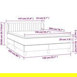  Box spring postelja z vzmetnico črna 140x200 cm blago, (20894167) | Shoptok.si
