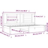  Dnevni krevet bez madraca bijeli 80 x 200 cm masivna borovina | shoptok.hr