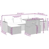  7-dijelni set vrtnih sofa od poliratana s jastucima crni | shoptok.hr