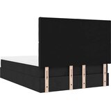 vidaXL Otomanski posteljni okvir z vzmetnico črn 140x190 cm blago | Shoptok.si