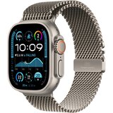Apple watch ultra 2 gps + cellular 49mm natural titanium case/natural titanium milanese loop - l (mx5t3se/a)