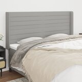 vidaXL Vzglavje z ušesi svetlo siv 183x16x118/128 cm blago | Shoptok.si