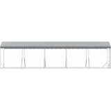 Vanjski kavez za pse s krovom srebrni 2x10x2,5m pocinčani čelik | shoptok.hr