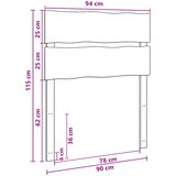  Uzglavlje s prirodnim rubom ROSTOCK Prirodna 90 cm | shoptok.hr