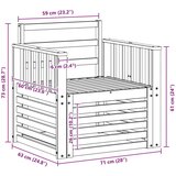  Set vanjskih sofa Prirodna 71 x 63 x 73 cm Čvrsto drvo akacije | shoptok.hr