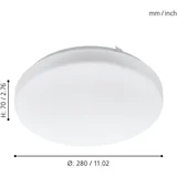 frania plafonjera/1, led, 11,5w, prom 280, bijela