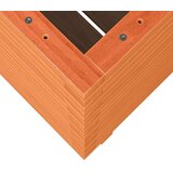  Vrtno cvetlično korito vo&amp;scaron;čeno rjavo 70x70x72 cm trdna borovina - - Rjava - 41.1 - 70 x 70 x 72 cm - 2025--TOPSELLER Slike