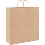  Papirnate vrećice 250 kom s ručkama smeđe 45x17x48 cm | shoptok.hr