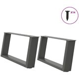  Noge za klub stolić U-oblik 2 kom antracit 70 x (30-31) cm čelik | shoptok.hr