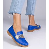 D/CEO Blue faux leather moccasins with rhinestones Berita | shoptok.hr