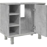 vidaXL Kopalniška omarica betonsko siva 60x32x53,5 cm iverna plošča | Shoptok.si