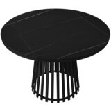 Bessagi Home Jedilna Miza Pela, Črna, Ø 110cm | Shoptok.si