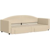  Dnevni krevet na razvlačenje s ladicama krem 80x200 cm tkanina | shoptok.hr