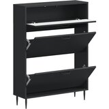  Ormar za cipele HAARLEM 78 x 24 x 103 cm Konstruirano drvo Crna | shoptok.hr
