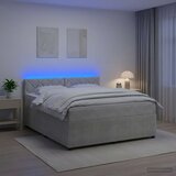  Boxspring krevet s madracem Svjetlosiva 140 x 200 cm Baršun | shoptok.hr