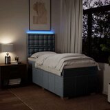 vidaXL Box spring postelja z vzmetnico svetlo siva 90x190 cm blago | Shoptok.si