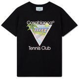 Casablanca Majice s kratkimi rokavi T-SHIRT TENNIS CLUB ICON SCREEN PRINTED BLACK Črna Cene