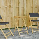 vidaXL Zložljiva vrtna miza Ø55x75 cm bambus | Shoptok.si
