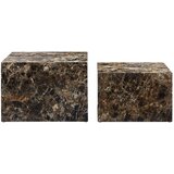 Livetastic Set Klubskih Mizic Marble, Rjava, 2-Delni | Shoptok.si