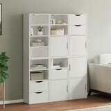 vidaXL Bočni ormarići 6 kom ODDA bijeli 40x24x79 cm puno drvo bor | shoptok.hr