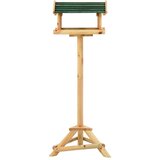 vidaXL Krmilnica za ptice s stojalom 37x28x100 cm trden les jelke | Shoptok.si