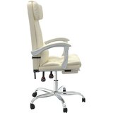 Uredski naslonjač od umjetne kože krem - Krema 1 bez funkcije masaže | shoptok.hr