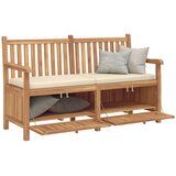  Vrtna klupa s pohranom 150 x 60 x 90 cm Čvrsto teak drvo | shoptok.hr