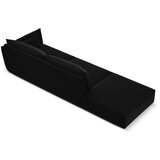 Mazzini Sofas Črna žametna sedežna garnitura desni kot 264 cm Vanda – | Shoptok.si