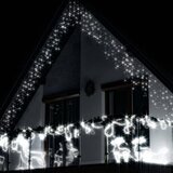 springos zavjesa s kapljicama, 300 LED, 12m, hladno bijela Cijene