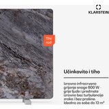 Klarstein marmoheat infracrvena ploča | 600 w | 15 m² | mramorni dizajn | 70 cm x 100 cm | shoptok.hr