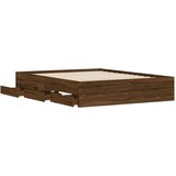  Okvir za krevet s ladicama boja hrasta 150x200 cm drveni | shoptok.hr