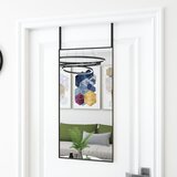  Ogledalo za vrata crno 40 x 80 cm od stakla i aluminija | shoptok.hr