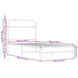 vidaXL Okvir kreveta bez madraca smeđa boja hrasta 100x190 cm drveni | shoptok.hr