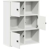 vidaXL Knjižna omara bela 60x24x76,5 cm inženirski les | Shoptok.si
