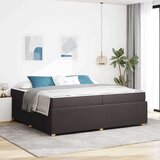  Posteljni okvir z vzmetnico Temno rjava 200 x 200 cm blago, (5000069935) | Shoptok.si
