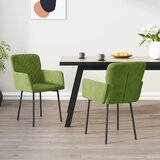  Blagovaonske stolice 2 kom svjetlozelene baršunaste | shoptok.hr